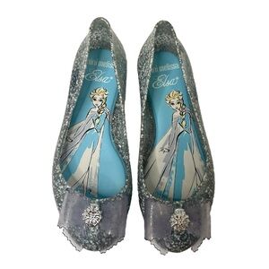 Mini Melissa Disney Sweet Love Princess Elsa Girls Flats Shoes - Size 1 - Frozen